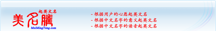 根據(jù)用戶的心愿起英文名；根據(jù)中文名字的意義起英文名；根據(jù)中文名字的讀音起英文名