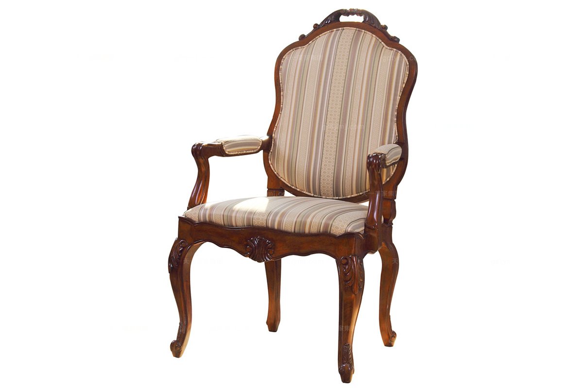 實(shí)木家具美式無(wú)扶手餐椅