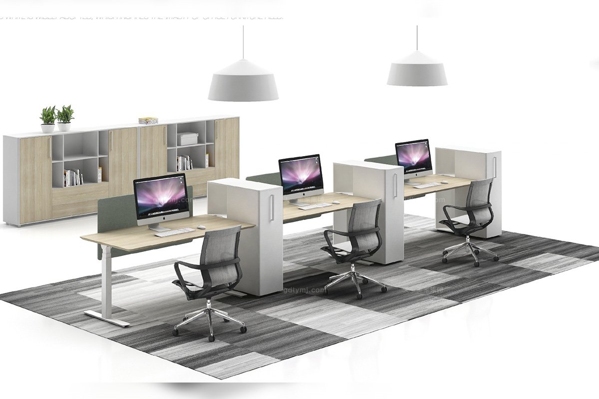 五星級酒店銀行公司高端辦公家具品牌現(xiàn)代時(shí)尚職員原木色實(shí)木辦公桌椅組合職員辦公桌椅組合